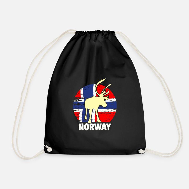Norwegen - Turnbeutel - Schwarz