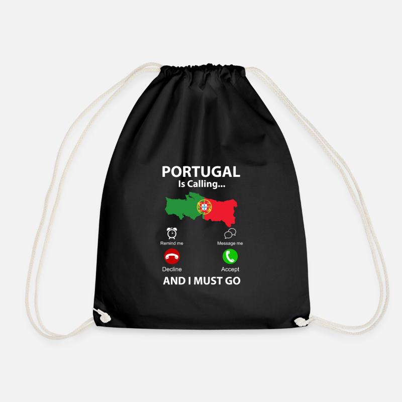 Portugal - Turnbeutel - Schwarz