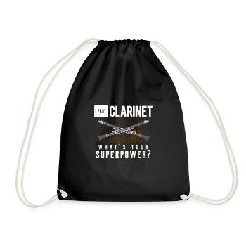 Klarinette - Turnbeutel - Schwarz - Vorne