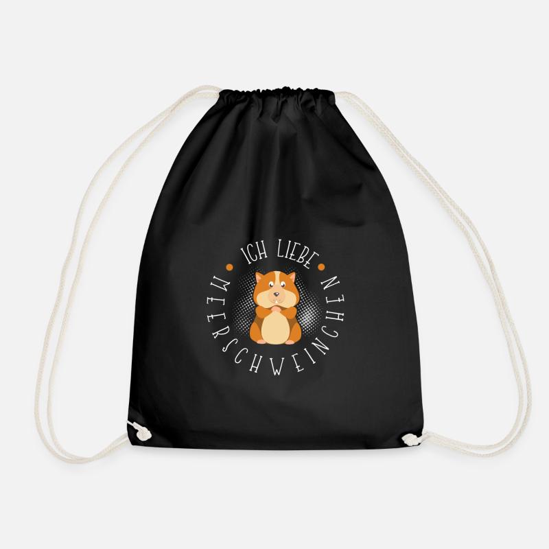 Guinea pig - Drawstring Bag - black