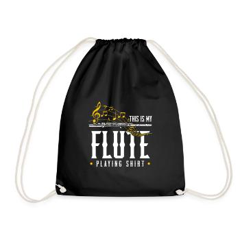 Flute - Drawstring Bag - black - Front