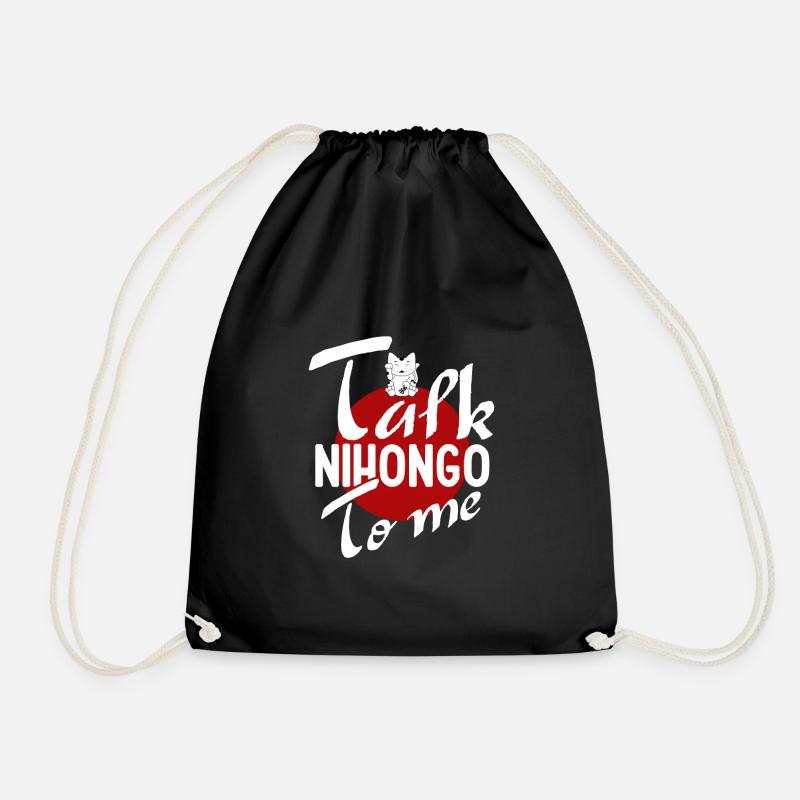 Japan - Drawstring Bag - black