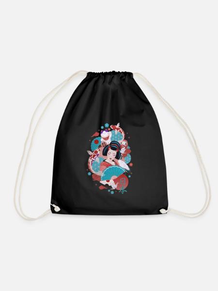 Japan - Drawstring Bag - black