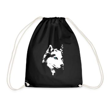 Husky - Turnbeutel - Schwarz - Vorne