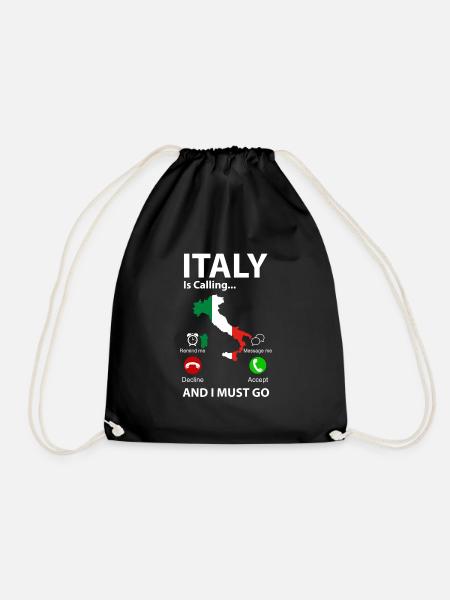 Italien - Turnbeutel - Schwarz