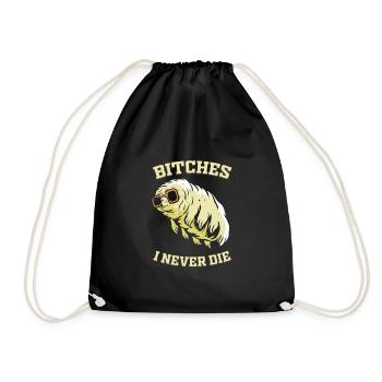 Tardigrade I Never Die Water Bear Microbiology - Drawstring Bag - black - Front