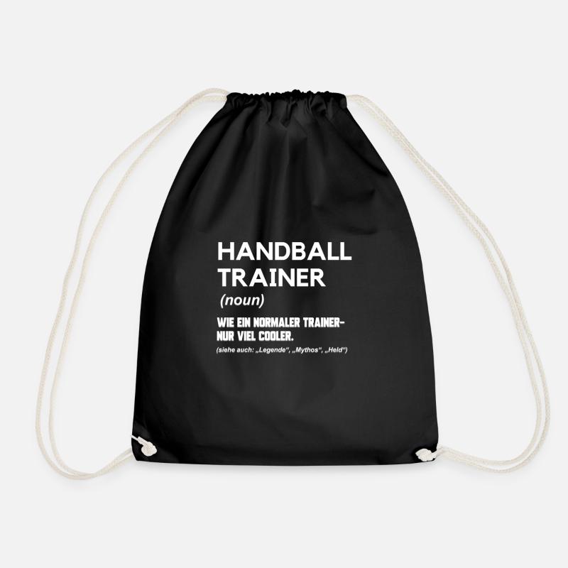Handball Trainer Handballer Coach Definition - Turnbeutel - Schwarz