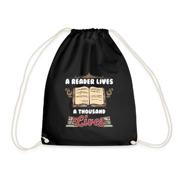 Read - Drawstring Bag - black - Front