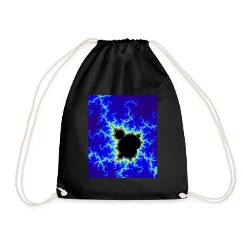 Fractal Apple Male Blue - Drawstring Bag - black - Front