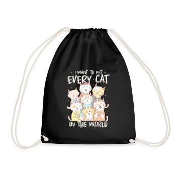 Chat - Sac de sport léger - noir - Devant