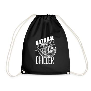 sloth - Drawstring Bag - black - Front