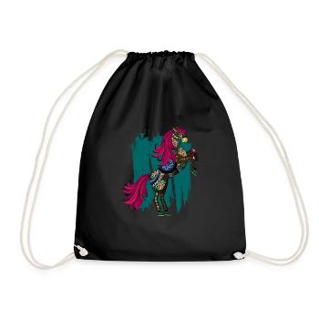 Horse Horse Horse Lover Gift Horse Riding - Drawstring Bag - black - Front