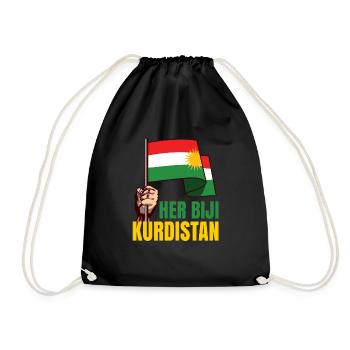 Kurdistan - Turnbeutel - Schwarz - Vorne