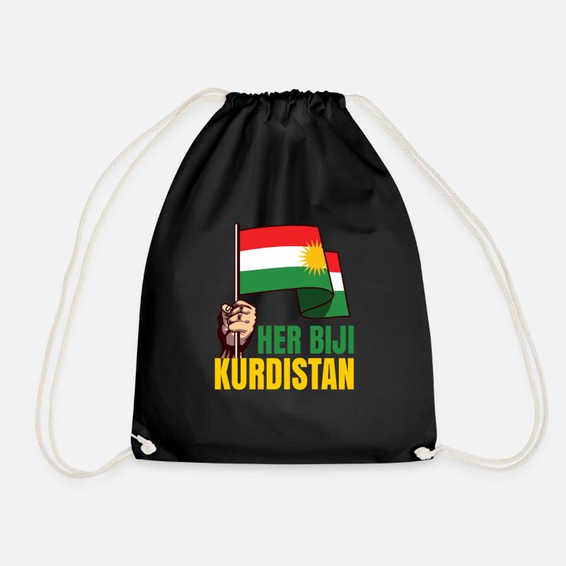 Kurdistan - Turnbeutel - Schwarz