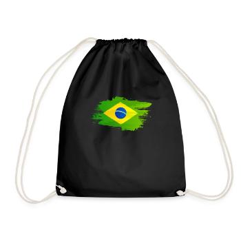 Brazil - Drawstring Bag - black - Front