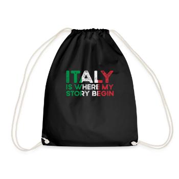 Italie - Sac de sport léger - noir - Devant