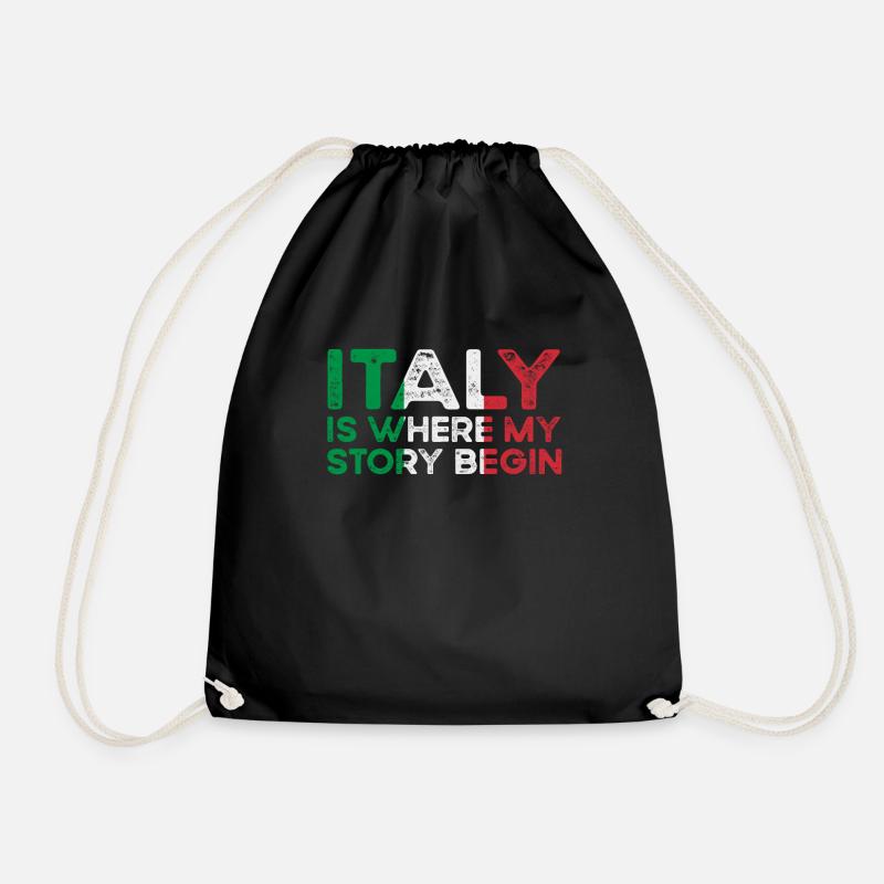 Italien - Turnbeutel - Schwarz