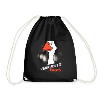 Gans - Turnbeutel - Schwarz - Vorne