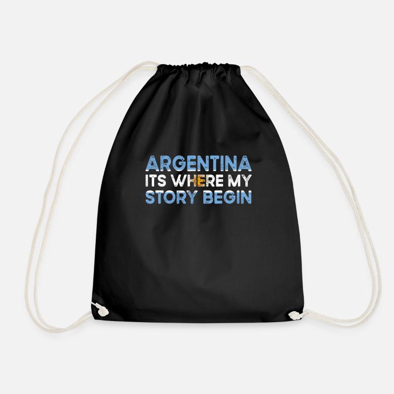 Argentinien - Turnbeutel - Schwarz