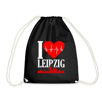 Leipzig - Drawstring Bag - black - Front