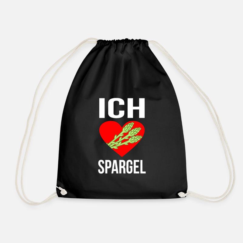 Spargel - Turnbeutel - Schwarz