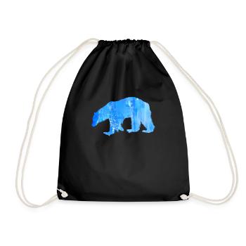 Eisbär - Turnbeutel - Schwarz - Vorne