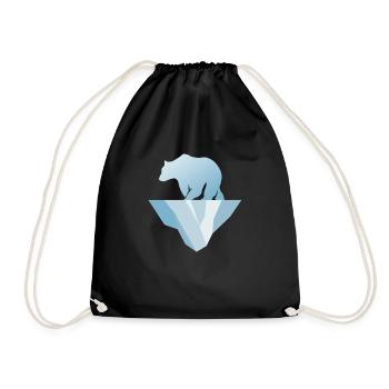 Polar bear - Drawstring Bag - black - Front