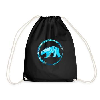 Polar bear - Drawstring Bag - black - Front