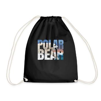 Polar bear - Drawstring Bag - black - Front