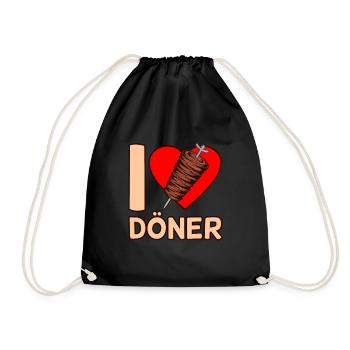 Döner - Turnbeutel - Schwarz - Vorne