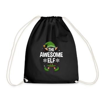 Le groupe familial Awesome Elf Party Matching X-Mas - Sac de sport léger - noir - Devant