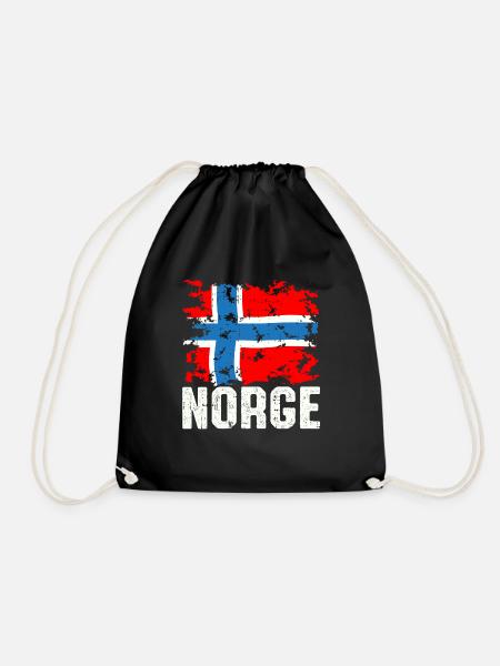 Norway - Drawstring Bag - black