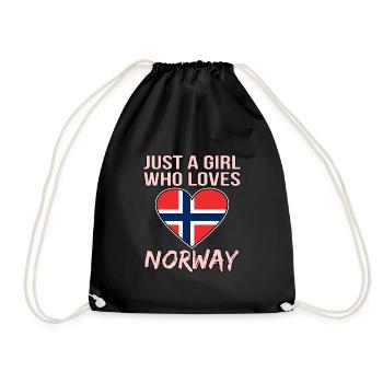 Norwegen - Turnbeutel - Schwarz - Vorne