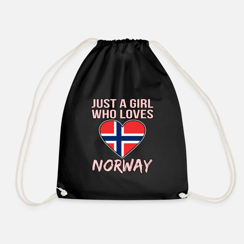 Norwegen - Turnbeutel - Schwarz