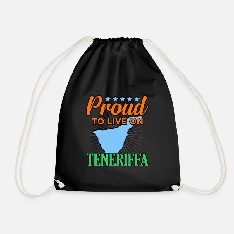 Teneriffa - Turnbeutel - Schwarz