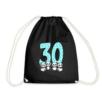 30th birthday - Drawstring Bag - black - Front