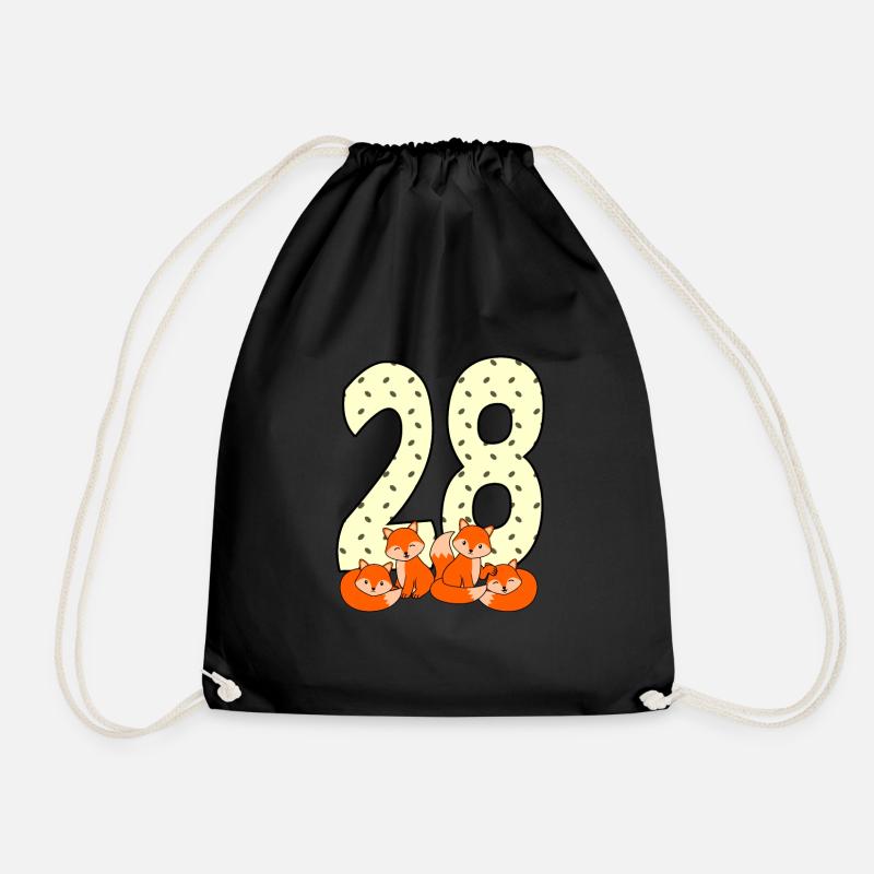 28. Geburtstag - Turnbeutel - Schwarz