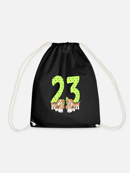 23. Geburtstag - Turnbeutel - Schwarz