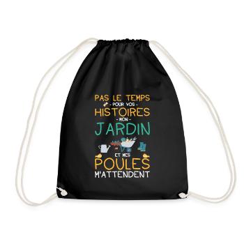 Jardin Poule Humour - Sac de sport léger - noir - Devant