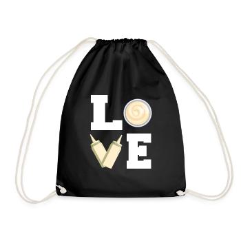 Love mayonnaise cute spice gift - Drawstring Bag - black - Front