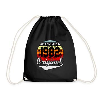 Anniversaire fait en 1982 - Sac de sport léger - noir - Devant