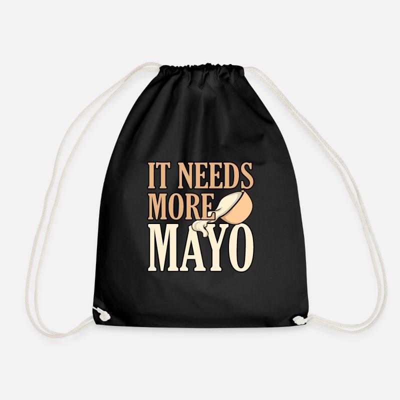 Essen Sie Mayonnaise geschenk - Turnbeutel - Schwarz