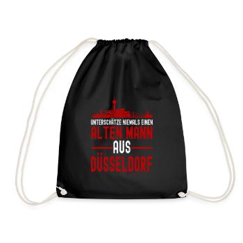 Düsseldorf - Turnbeutel - Schwarz - Vorne