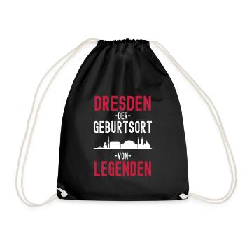 Dresden - Turnbeutel - Schwarz - Vorne