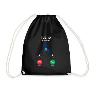 Idaho - Drawstring Bag - black - Front