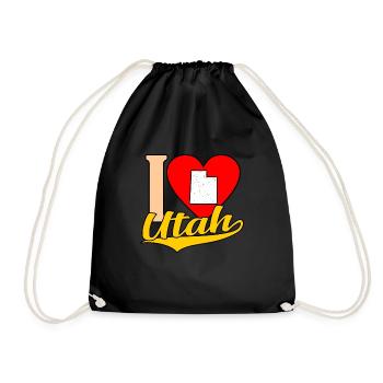 Ich Liebe Utah-geschenk - Turnbeutel - Schwarz - Vorne