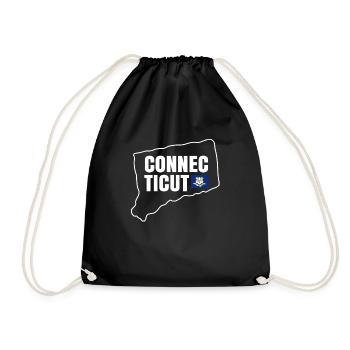 Connecticut home proud gift - Drawstring Bag - black - Front