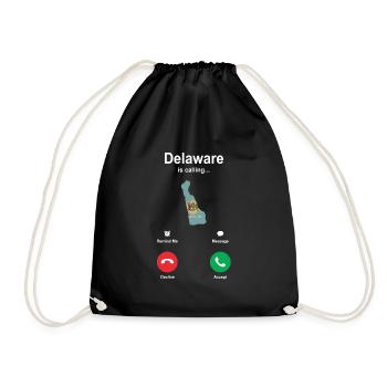 Reisendes Delaware geschenk - Turnbeutel - Schwarz - Vorne