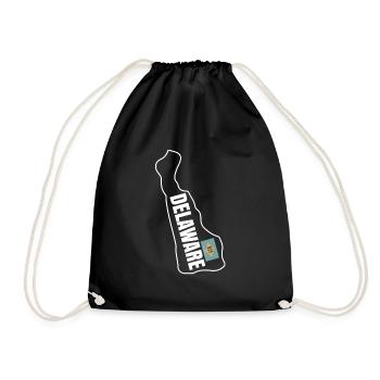 Delaware Home State Geschenk - Turnbeutel - Schwarz - Vorne