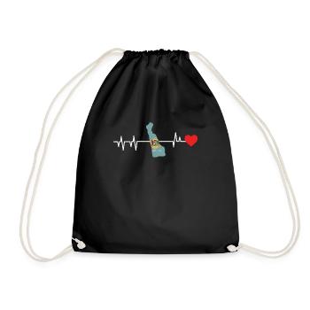 Delaware herzschlag geschenk - Turnbeutel - Schwarz - Vorne